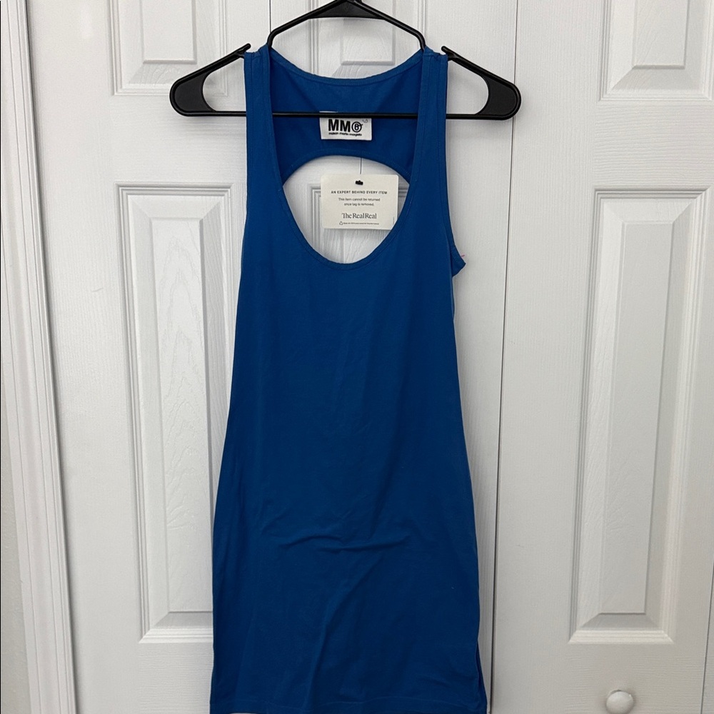 MM6 Maison Martin Margiela Royal Blue Sleeveless Tank Dress